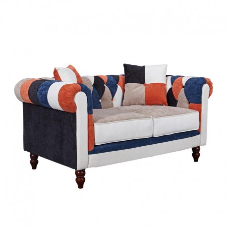 furmod Sofa Chesterfield Patchwork 2 Plazas