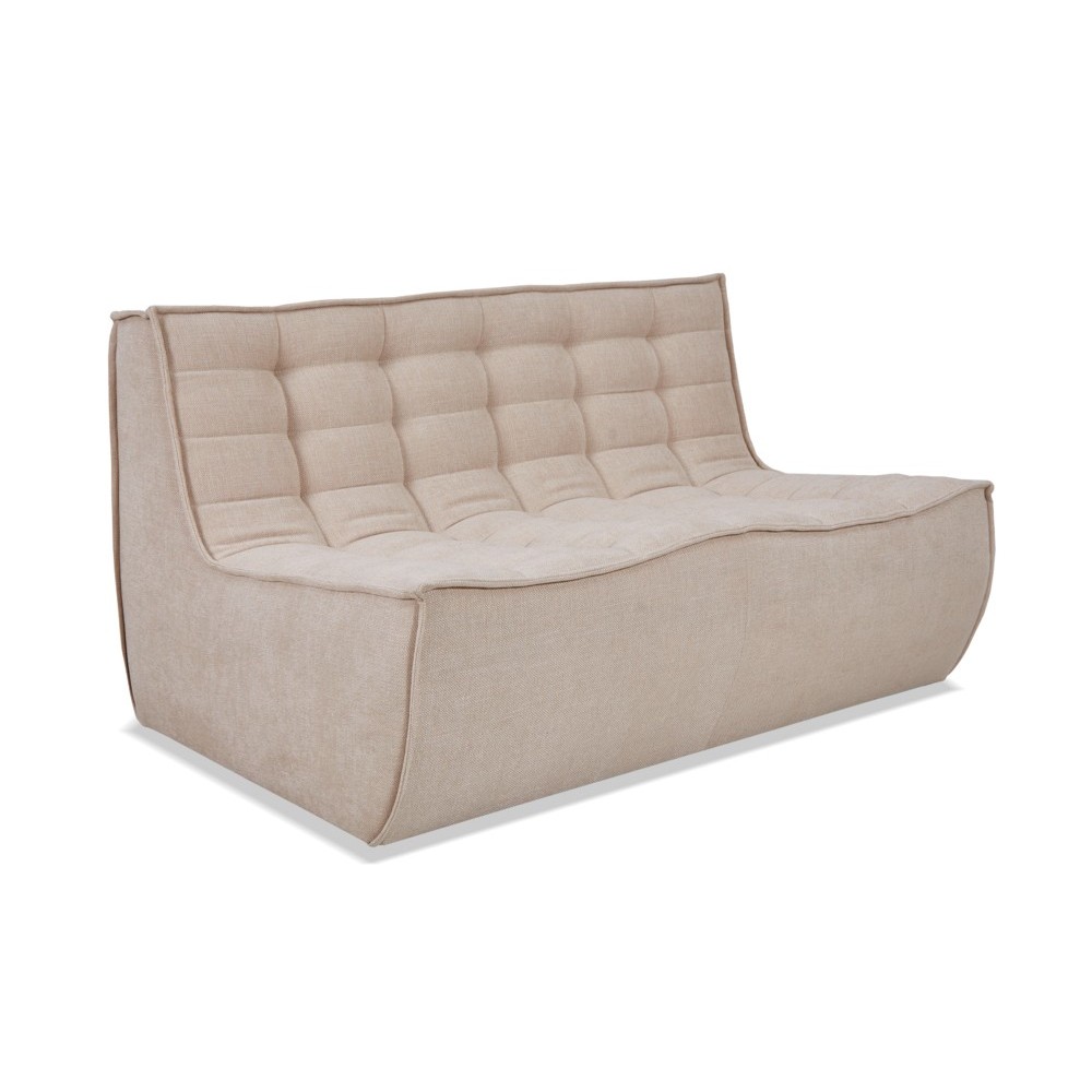 Sofa puff de 2 plazas Lion de tela - Sofas de piel - Mueble Design