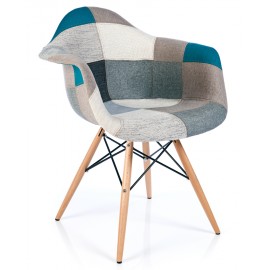 Furmod Patchwork Chair XL Style Blue