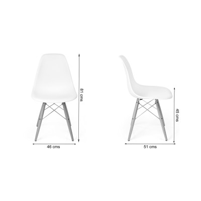 furmod Silla Eames DSW Inspirada "High Quality"