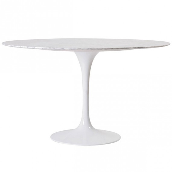 Mesa de jantar em mármore de tulipa 120cm