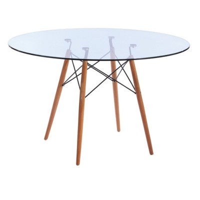 furmod Eames szklany stół stylowy (120 cm)