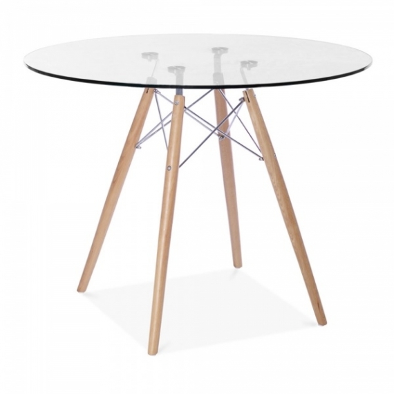 Mesa furmod Eames Glass Style (90 cm)