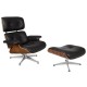 Réplica butaca Eames Lounge chair con el pie cromado de Charles & Ray Eames