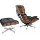 Replica Eames Lounge Chair com pé cromado por Charles & Ray Eames