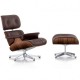 Eames Lounge chair replica with chrome foot by Charles & Ray Eames