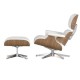 Eames lounge chair replica in walnut wood by Charles & Ray Eames