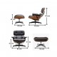 Eames lounge chair replica in leatherette by Charles & Ray