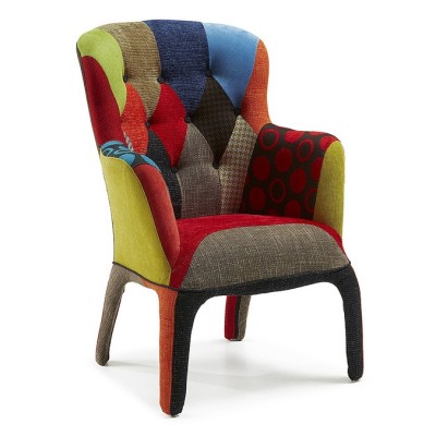 furmod Fauteuil Capitone Patchwork