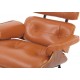 Réplique du Fauteuil Eames em Cuir Marron Cognac de Charles & Ray Eames