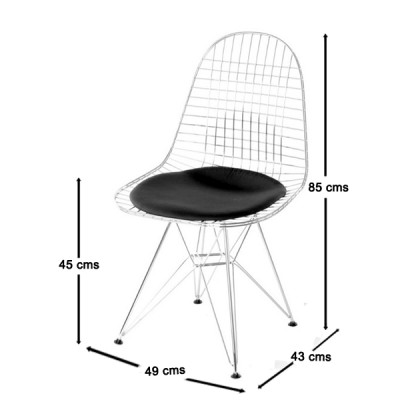 Židle Inspirace Eames Wire DKR s polštářem