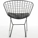 Réplica de la silla Bertoia en acero negro de Harry Bertoia