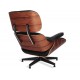 Replica Eames Lounge Chair em couro anilina e madeira Palissandro por Charles & Ray Eam