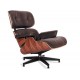 Replica Eames Lounge Chair em couro anilina e madeira Palissandro por Charles & Ray Eam