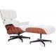 Replica Eames Lounge Chair em couro anilina e madeira Palissandro por Charles & Ray Eam