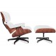 Replica Eames Lounge Chair em couro anilina e madeira Palissandro por Charles & Ray Eam