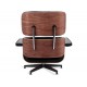 Replica Eames Lounge Chair premium version in Aniline Leather and walnut wood