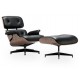 Réplique du Fauteuil Eames em Cuir Marron Cognac de Charles & Ray Eames