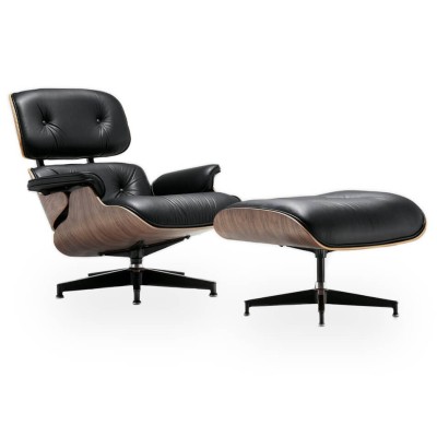 Réplica Eames Lounge Chair en Piel marrón Cognac de Charles & Ray Eames