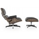 Réplique du Fauteuil Eames em Cuir Marron Cognac de Charles & Ray Eames