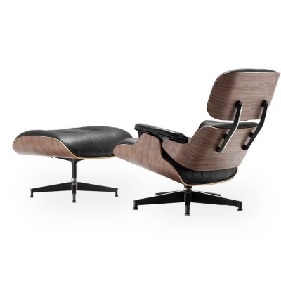 Réplique du Fauteuil Eames em Cuir Marron Cognac de Charles & Ray Eames