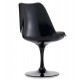 Réplica de la silla Tulip Chair toda negra del famoso diseñador Eero Saarinen