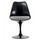 Replica of the Tulip Chair all black by famous designer Eero Saarinen