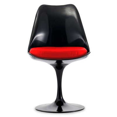 Replik des Tulip Chair alles Schwarz des berühmten Designers Eero Saarinen