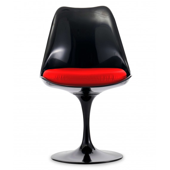 Réplica de la silla Tulip Chair toda negra del famoso diseñador Eero Saarinen