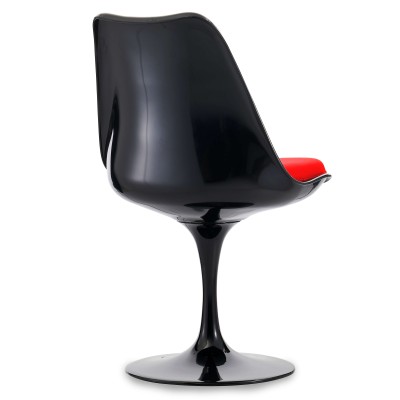 Replik des Tulip Chair alles Schwarz des berühmten Designers Eero Saarinen