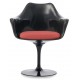 Replica of the Tulip Arms chair totally black with cushion