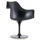 Replica of the Tulip Arms chair totally black with cushion