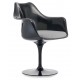 Replica of the Tulip Arms chair totally black with cushion