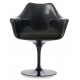 Replica of the Tulip Arms chair totally black with cushion