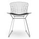 Replica Bertoia chair "High Quality" in Chrome Steel of the famous designer Hans J. Wegner