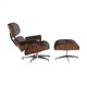 Replica Eames Lounge Chair com pé cromado por Charles & Ray Eames