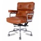 Replica ES104 Lobby office chair in aged leatherette.