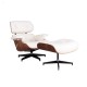 Replica Eames Lounge Chair Versão Premium em couro anilina e madeira de nogueira