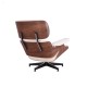 Replica Eames Lounge Chair Versão Premium em couro anilina e madeira de nogueira